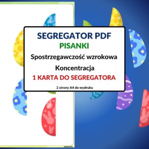 Segregator PDF – Pisanki – spostrzegawczość wzrokowa, koncentracja – karta do segregatora