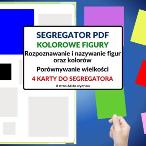 Segregator PDF – Kolorowe figury – Dopasowanie kolorowych figur geometrycznych do odpowiadających im miejsc na karcie – karta do segregatora