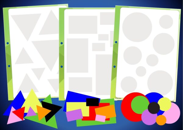 Segregator PDF – Kolorowe figury – Dopasowanie kolorowych figur geometrycznych do odpowiadających im miejsc na karcie – karta do segregatora